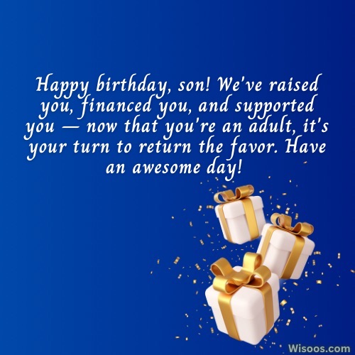 Funny Birthday Messages for Your Son