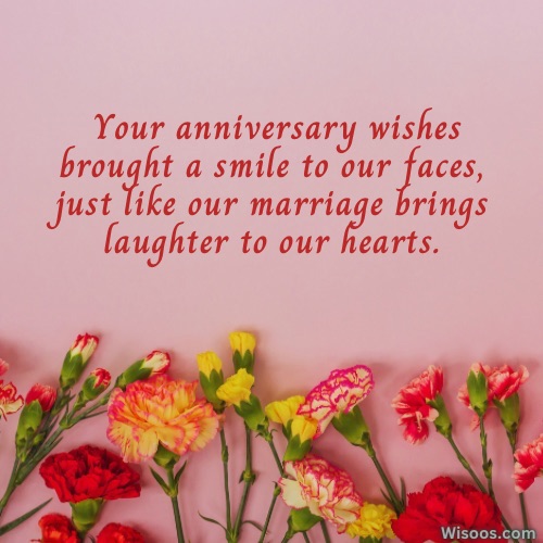 Romantic Thank You Messages if Someone Wishes on your Anniversary