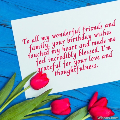 Heartfelt Thank You Messages for Birthday Wishes