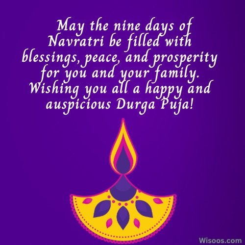 Traditional Durga Puja Greetings and Blessings